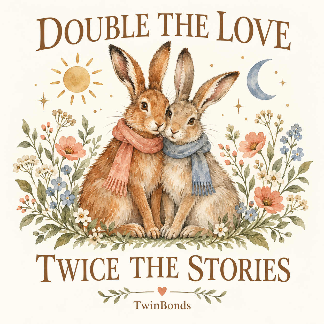 TwinBonds Double the Love woodland illustration